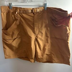 Eddie Bauer Ripstop Tech Short Mens XXL Brown UPF 50 Moisture‎ Wicking Gorpcore